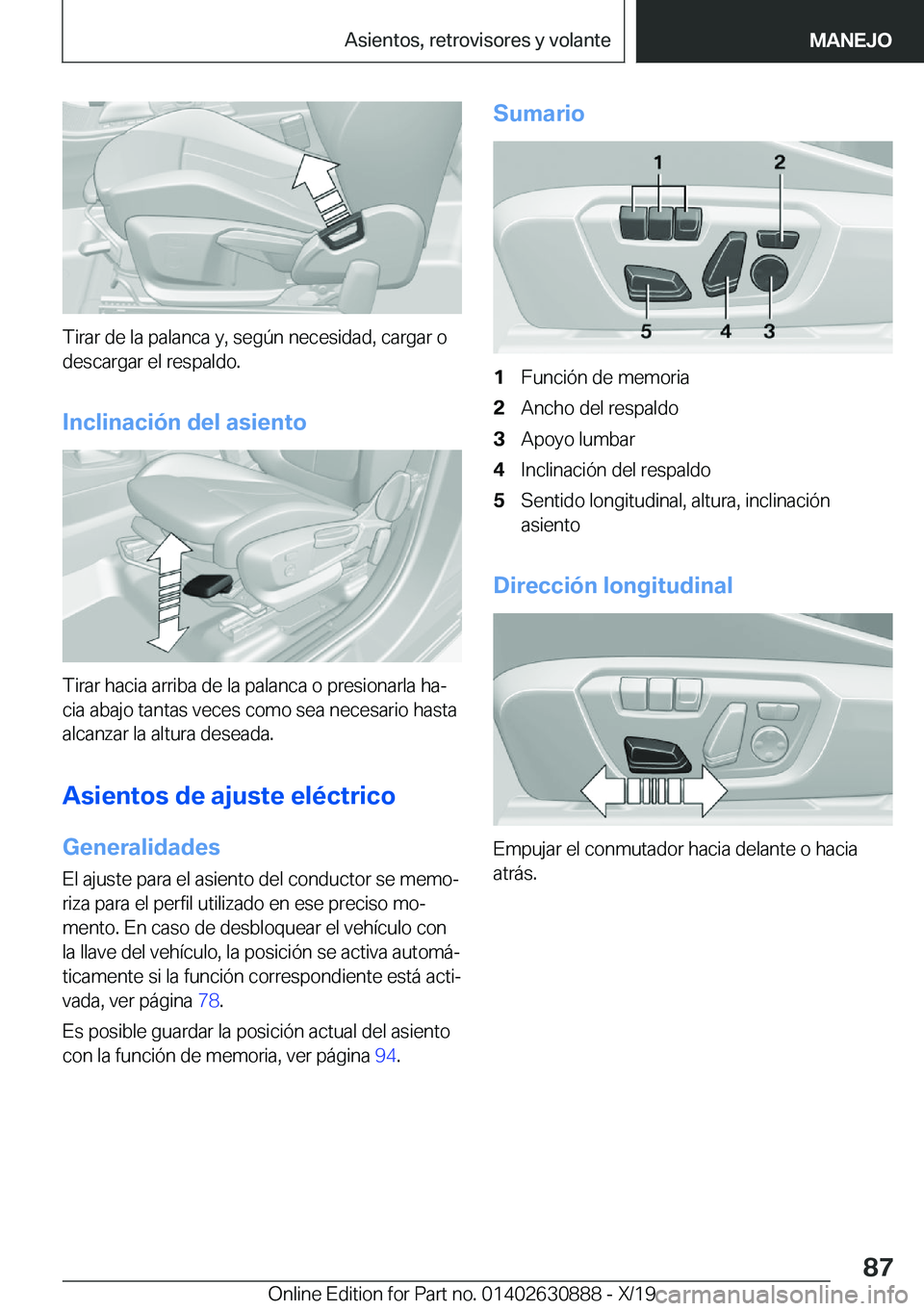 BMW X2 2020  Manuales de Empleo (in Spanish) �T�i�r�a�r��d�e��l�a��p�a�l�a�n�c�a��y�,��s�e�g�