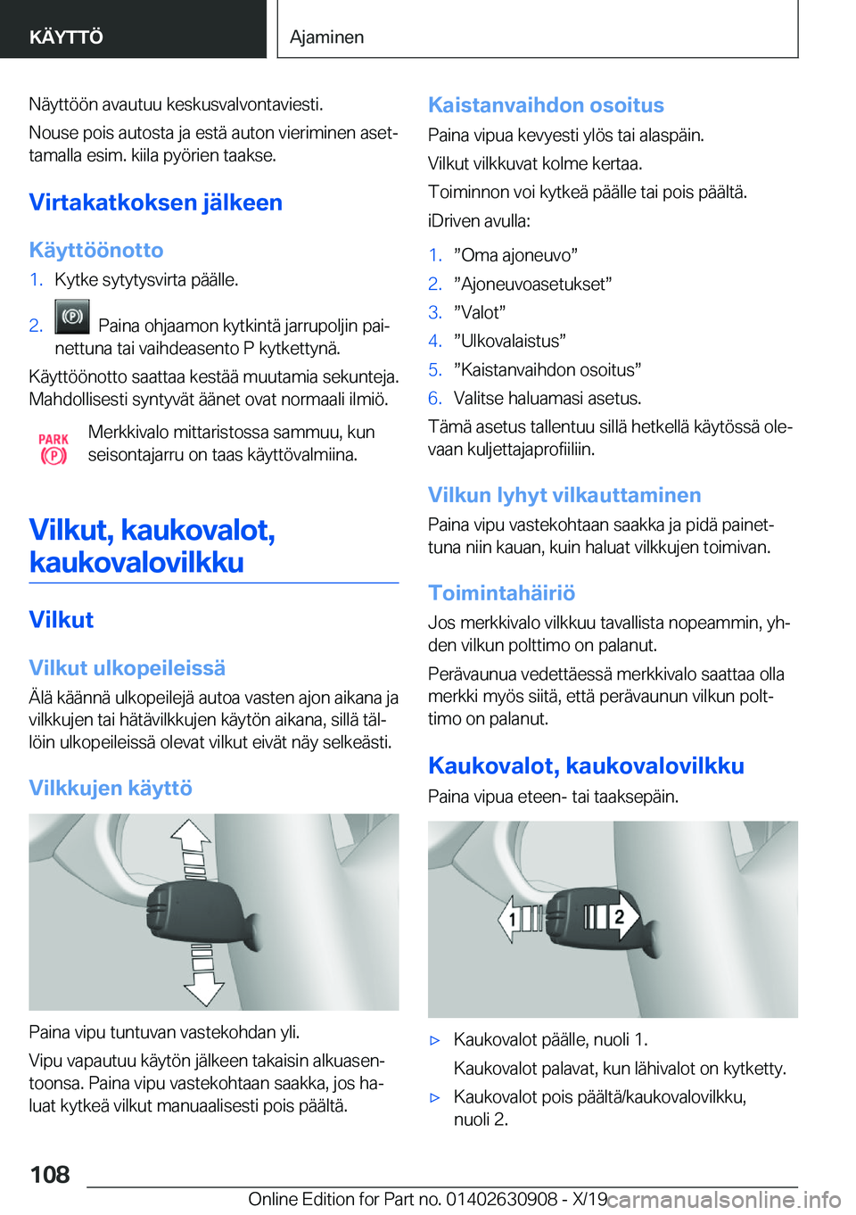 BMW X2 2020  Omistajan Käsikirja (in Finnish) �N�