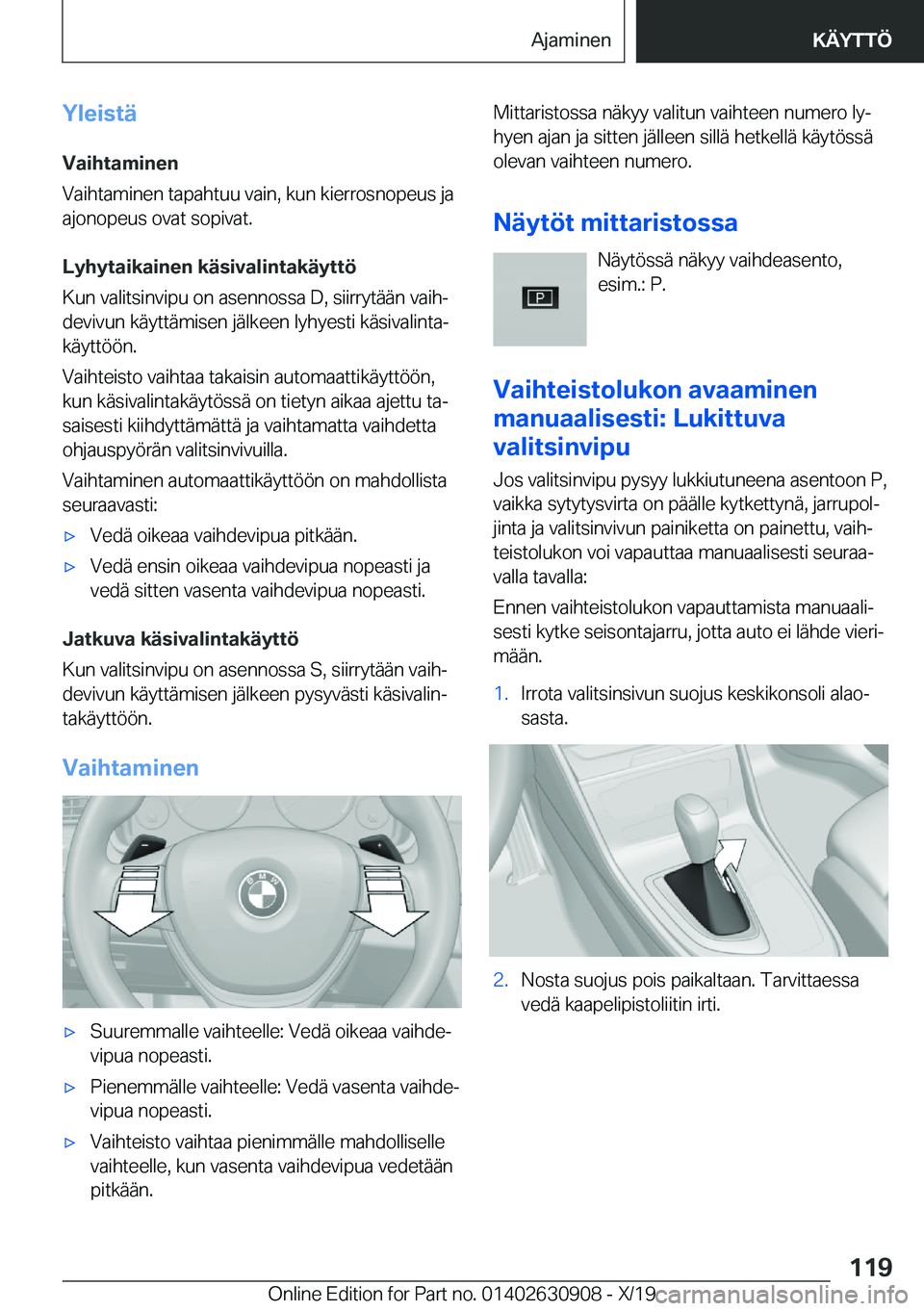BMW X2 2020  Omistajan Käsikirja (in Finnish) �Y�l�e�i�s�t�