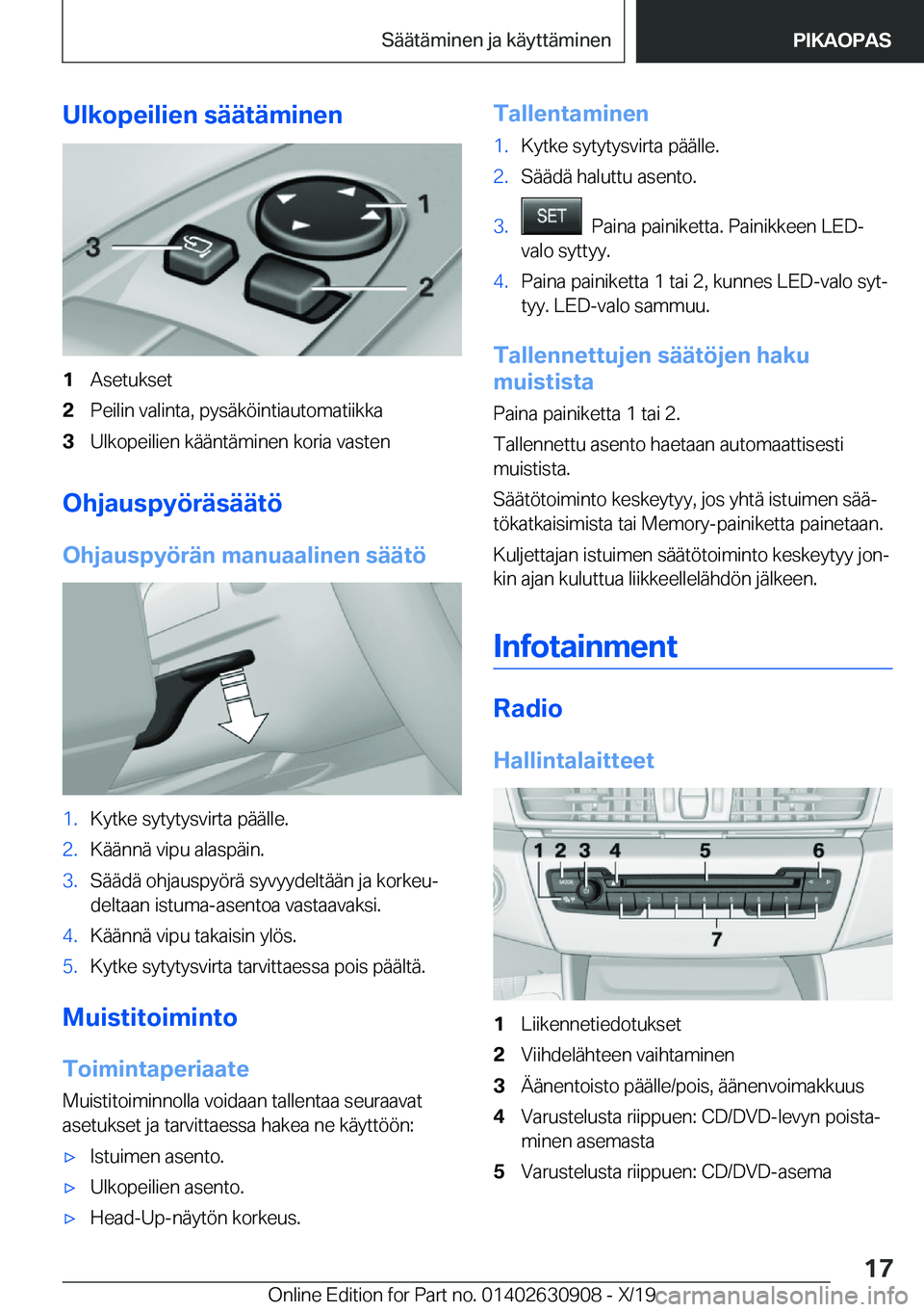 BMW X2 2020  Omistajan Käsikirja (in Finnish) �U�l�k�o�p�e�i�l�i�e�n��s�