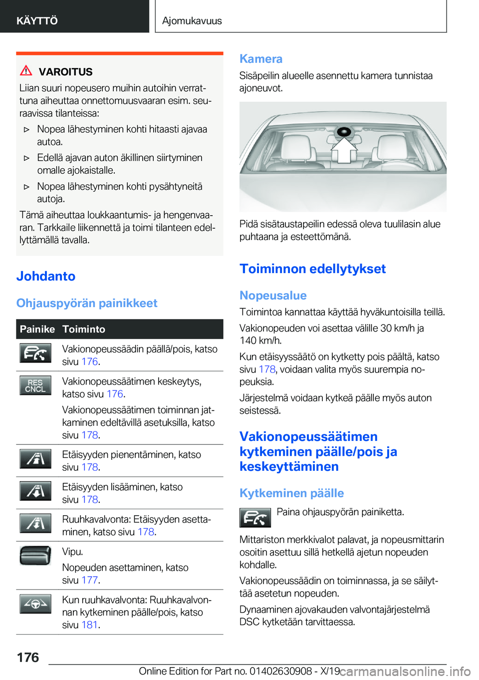 BMW X2 2020  Omistajan Käsikirja (in Finnish) �V�A�R�O�I�T�U�S
�L�i�i�a�n��s�u�u�r�i��n�o�p�e�u�s�e�r�o��m�u�i�h�i�n��a�u�t�o�i�h�i�n��v�e�r�r�a�tj
�t�u�n�a��a�i�h�e�u�t�t�a�a��o�n�n�e�t�t�o�m�u�u�s�v�a�a�r�a�n��e�s�i�m�.��s�e�uj
�r�a�