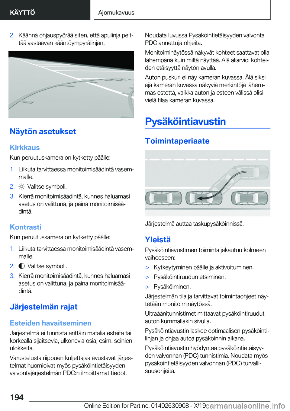 BMW X2 2020  Omistajan Käsikirja (in Finnish) �2�.�K�