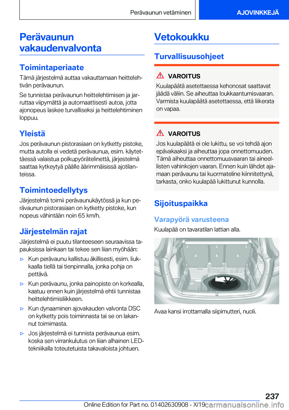BMW X2 2020  Omistajan Käsikirja (in Finnish) �P�e�r�