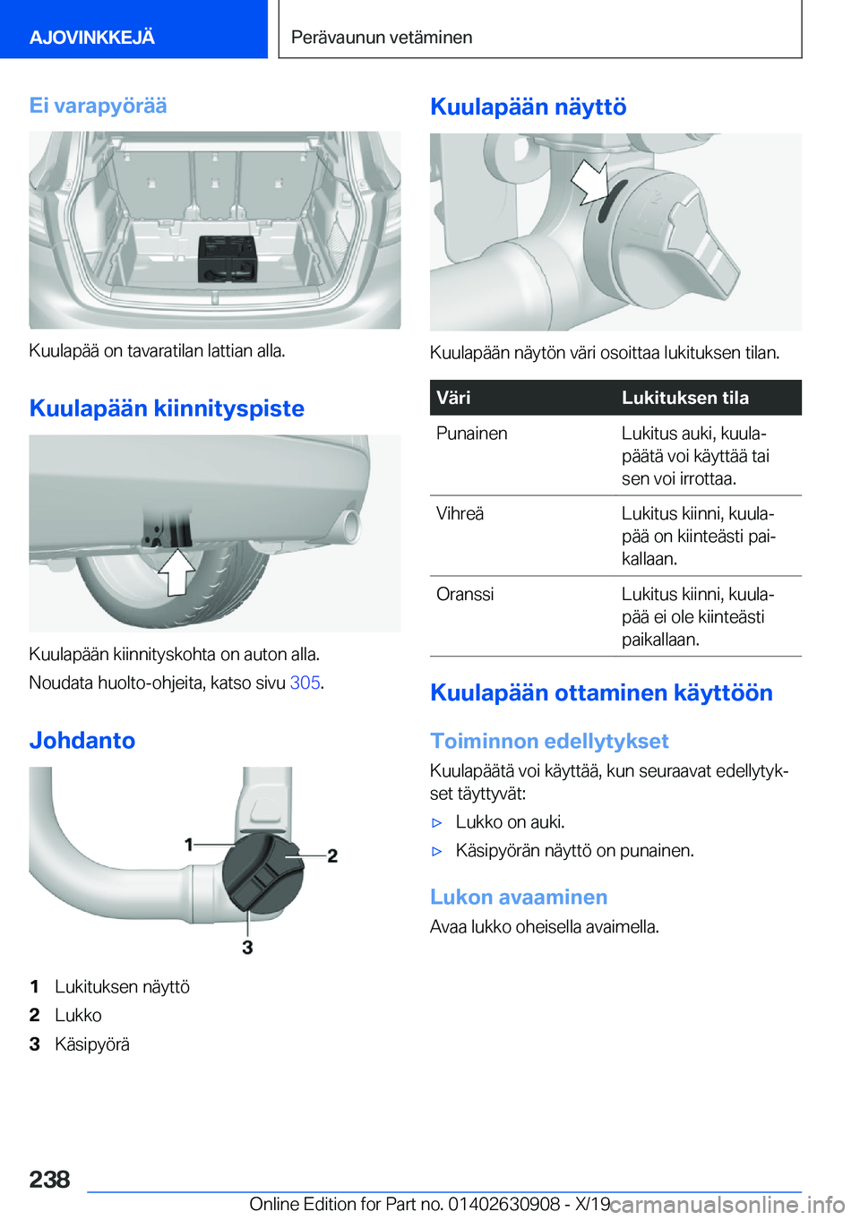 BMW X2 2020  Omistajan Käsikirja (in Finnish) �E�i��v�a�r�a�p�y�
