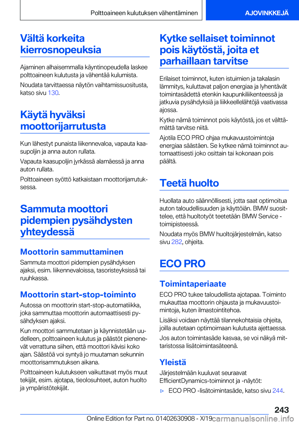 BMW X2 2020  Omistajan Käsikirja (in Finnish) �V�