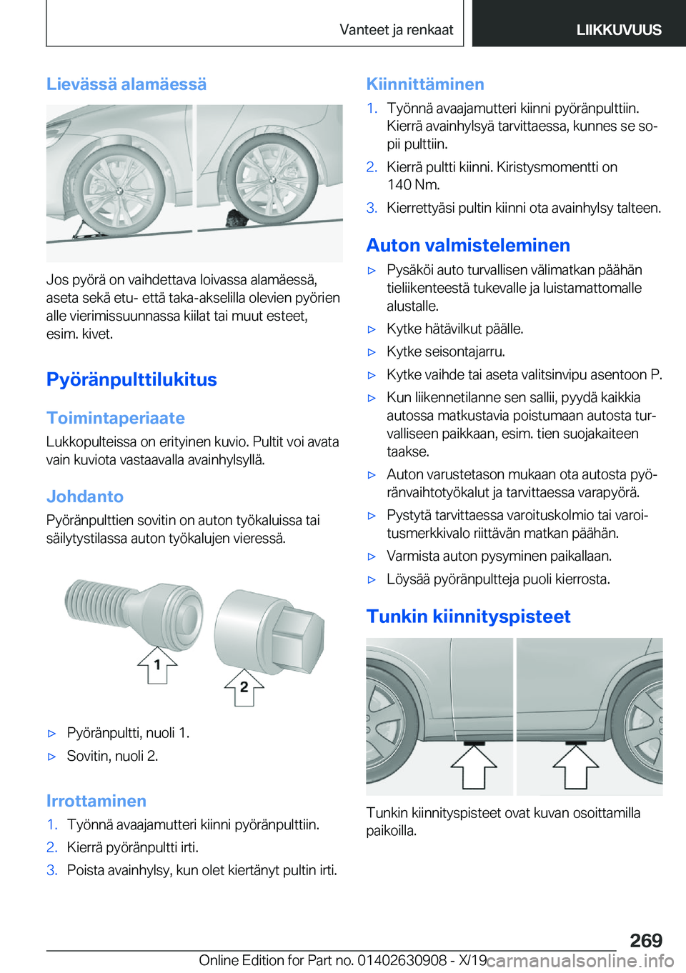 BMW X2 2020  Omistajan Käsikirja (in Finnish) �L�i�e�v�