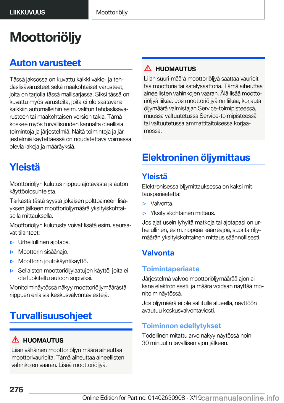 BMW X2 2020  Omistajan Käsikirja (in Finnish) �M�o�o�t�t�o�r�i�
