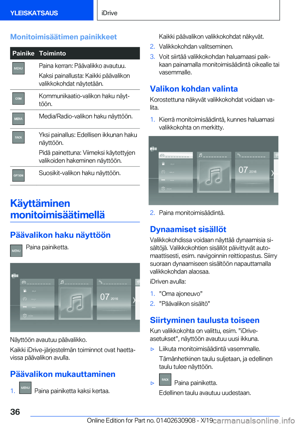 BMW X2 2020  Omistajan Käsikirja (in Finnish) �M�o�n�i�t�o�i�m�i�s�