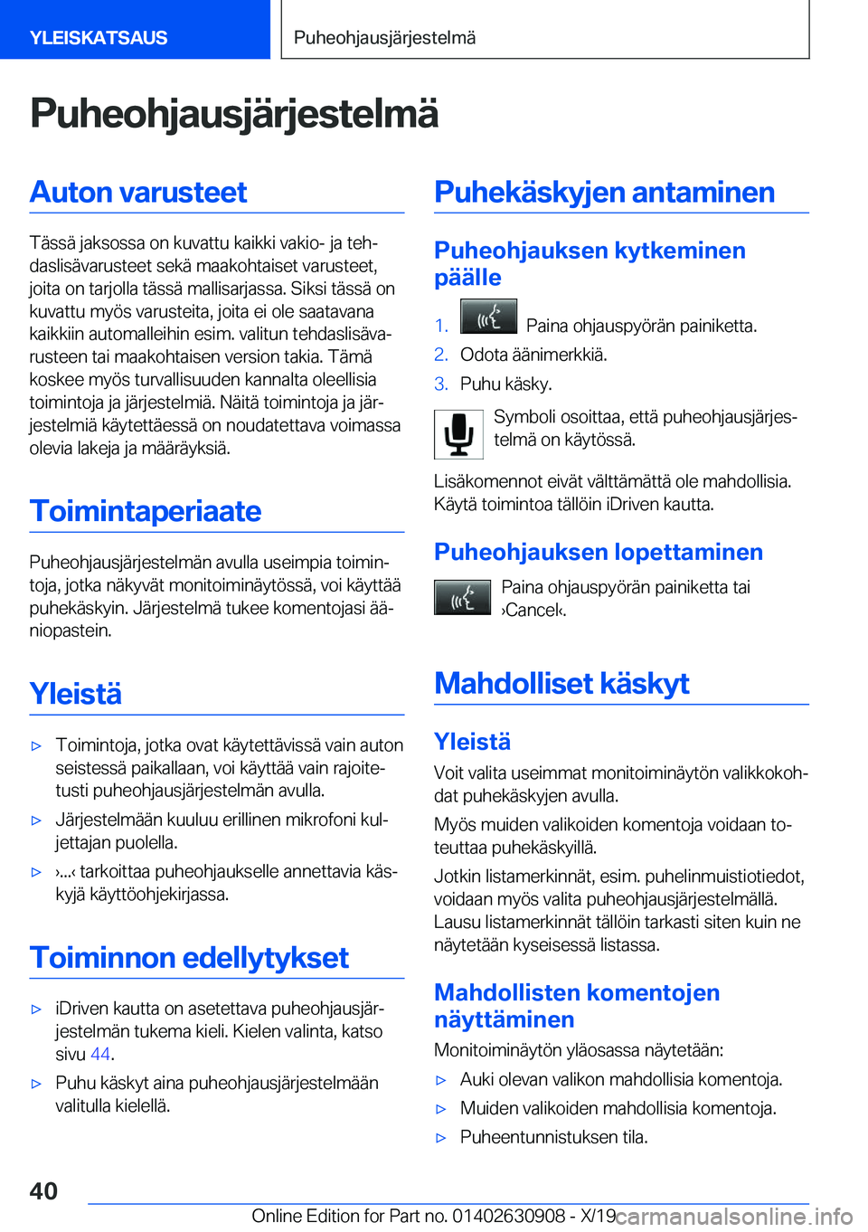 BMW X2 2020  Omistajan Käsikirja (in Finnish) �P�u�h�e�o�h�j�a�u�s�j�