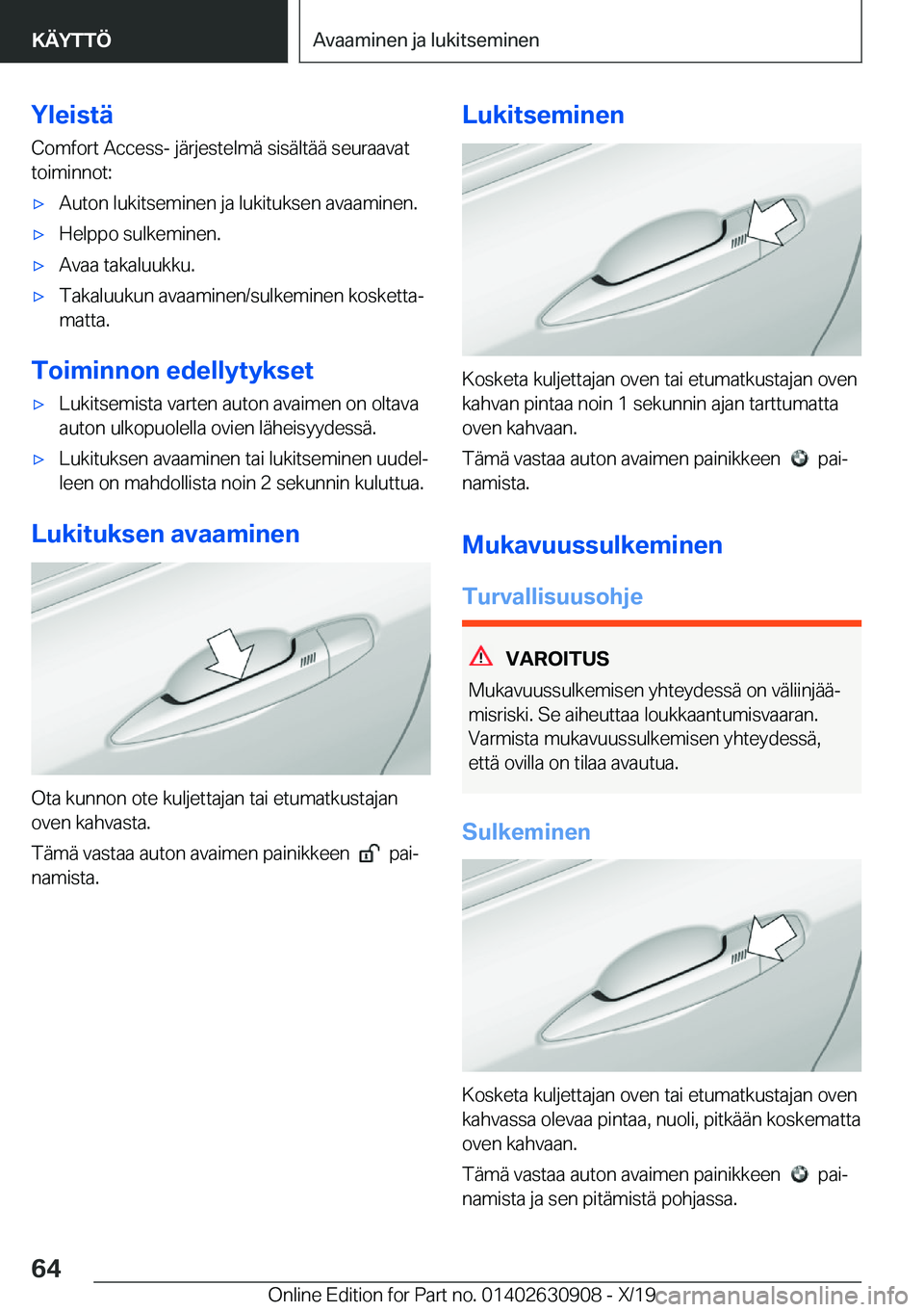 BMW X2 2020  Omistajan Käsikirja (in Finnish) �Y�l�e�i�s�t�