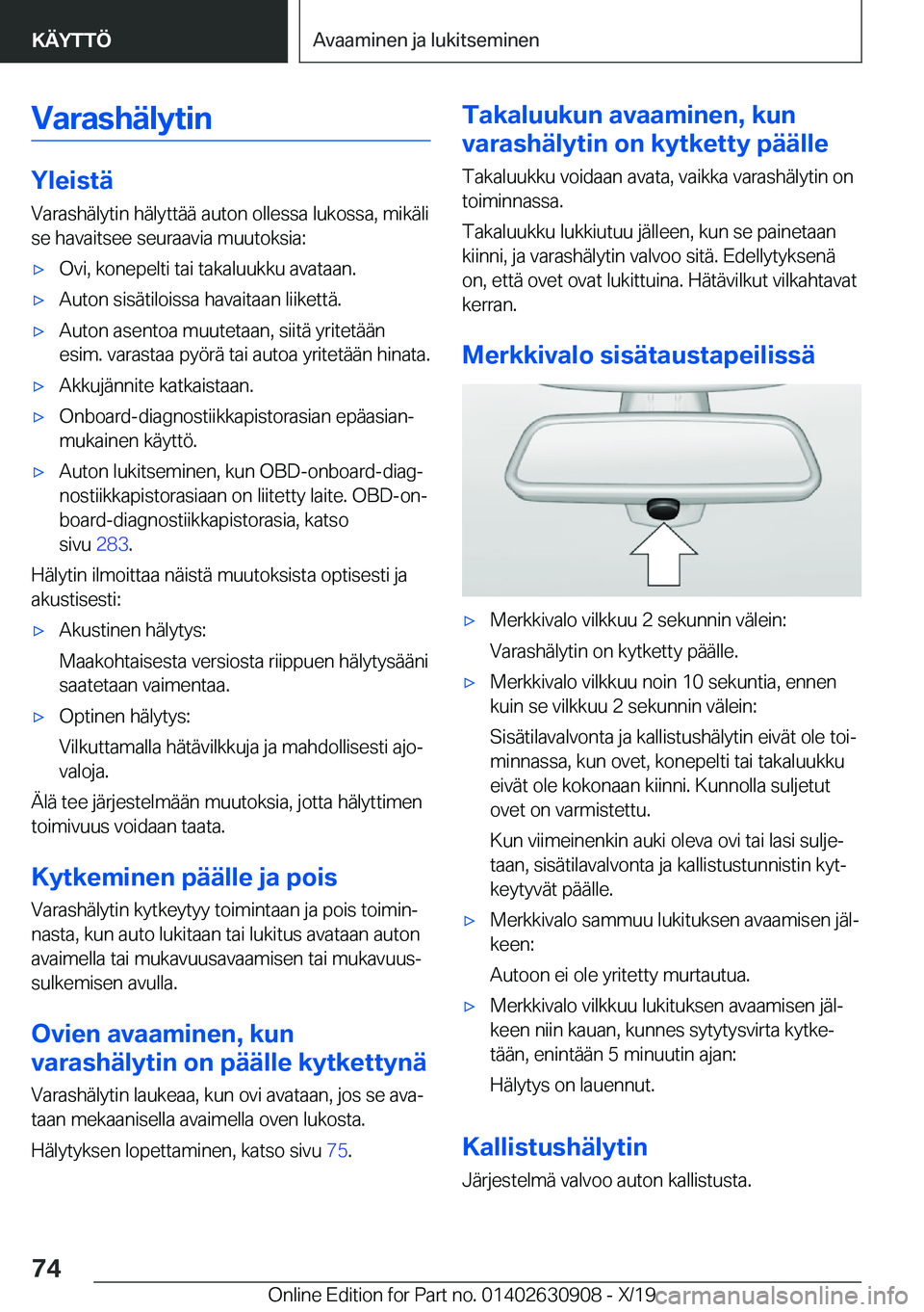 BMW X2 2020  Omistajan Käsikirja (in Finnish) �V�a�r�a�s�h�