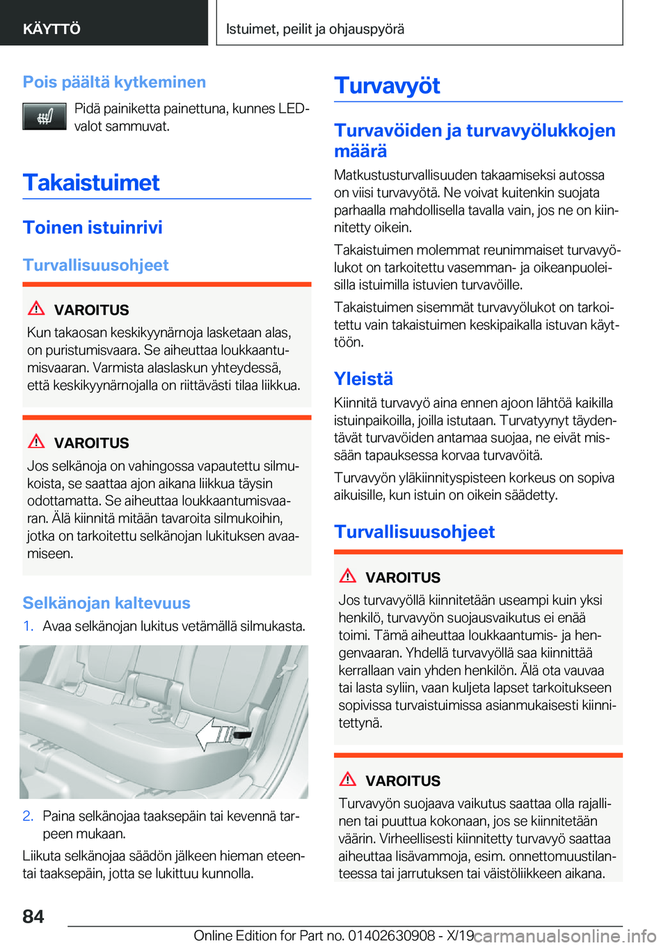 BMW X2 2020  Omistajan Käsikirja (in Finnish) �P�o�i�s��p�