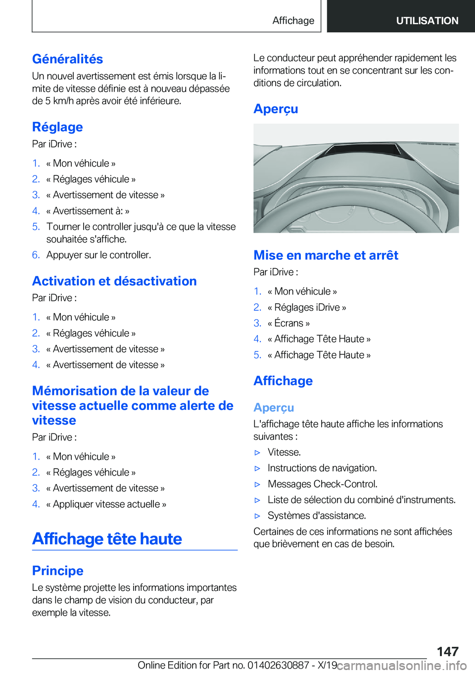 BMW X2 2020  Notices Demploi (in French) �G�é�n�é�r�a�l�i�t�é�s�U�n��n�o�u�v�e�l��a�v�e�r�t�i�s�s�e�m�e�n�t��e�s�t��é�m�i�s��l�o�r�s�q�u�e��l�a��l�ij
�m�i�t�e��d�e��v�i�t�e�s�s�e��d�é�f�i�n�i�e��e�s�t��