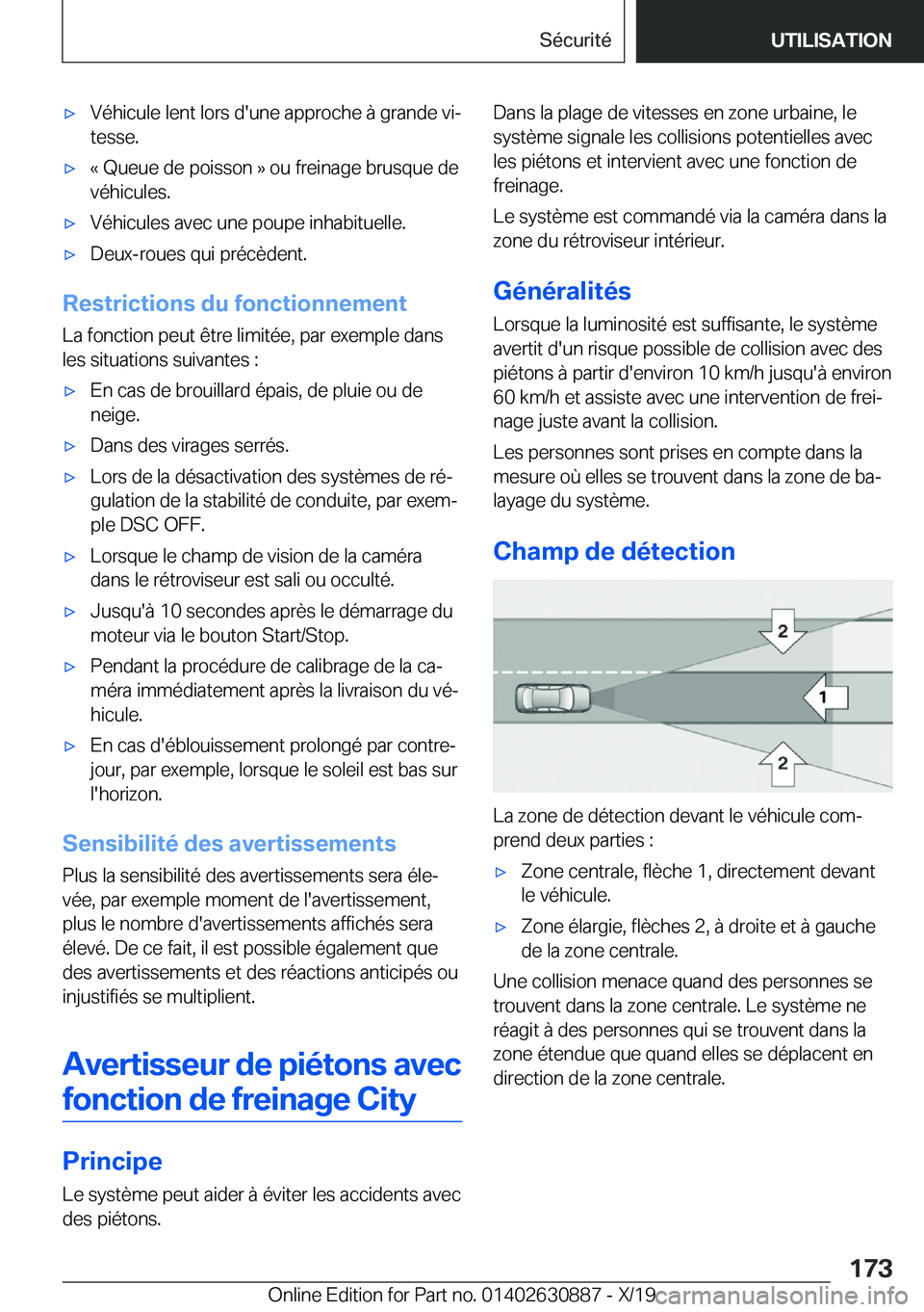 BMW X2 2020  Notices Demploi (in French) 'x�V�é�h�i�c�u�l�e��l�e�n�t��l�o�r�s��d�'�u�n�e��a�p�p�r�o�c�h�e��