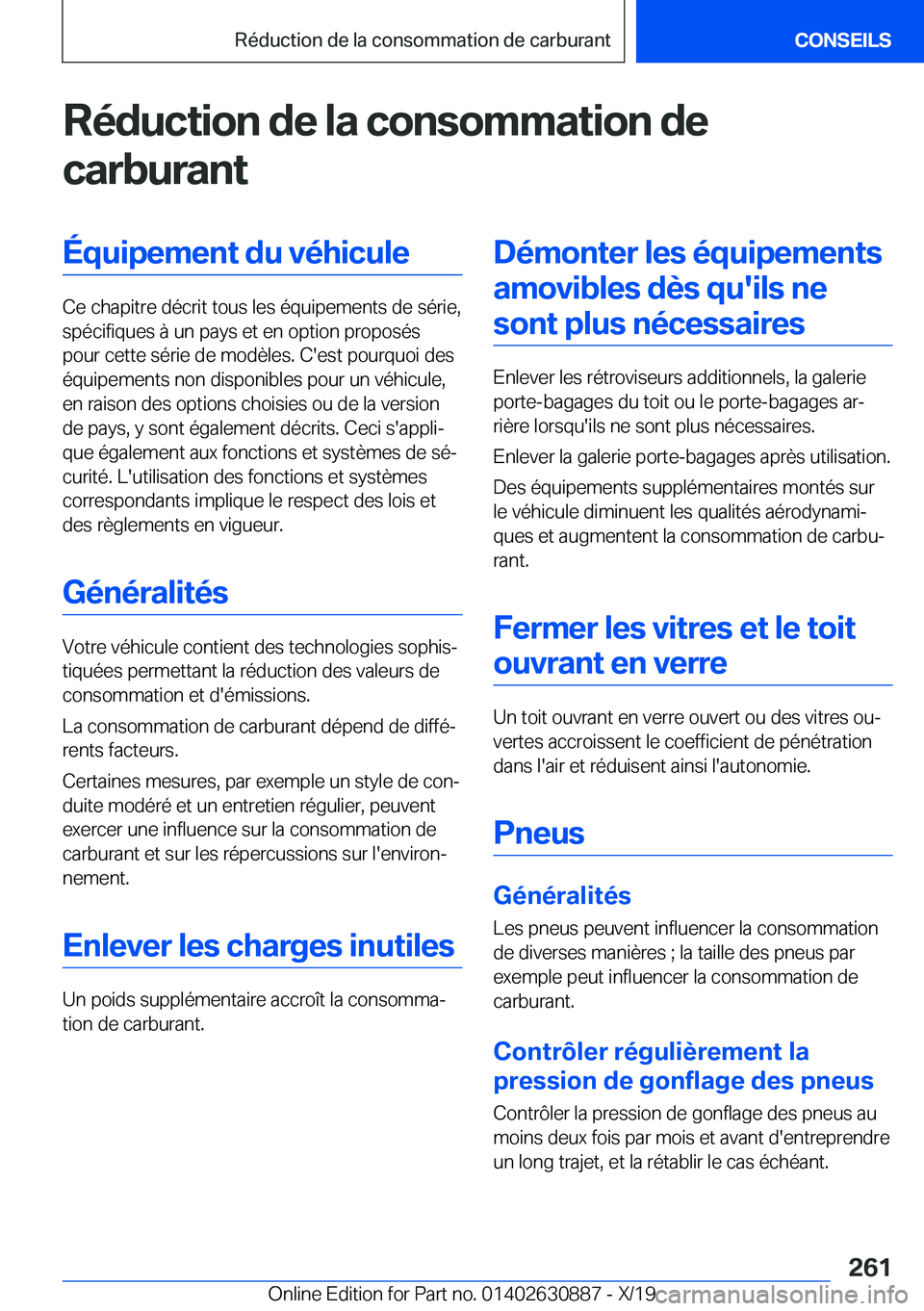 BMW X2 2020  Notices Demploi (in French) �R�é�d�u�c�t�i�o�n��d�e��l�a��c�o�n�s�o�m�m�a�t�i�o�n��d�e
�c�a�r�b�u�r�a�n�t�