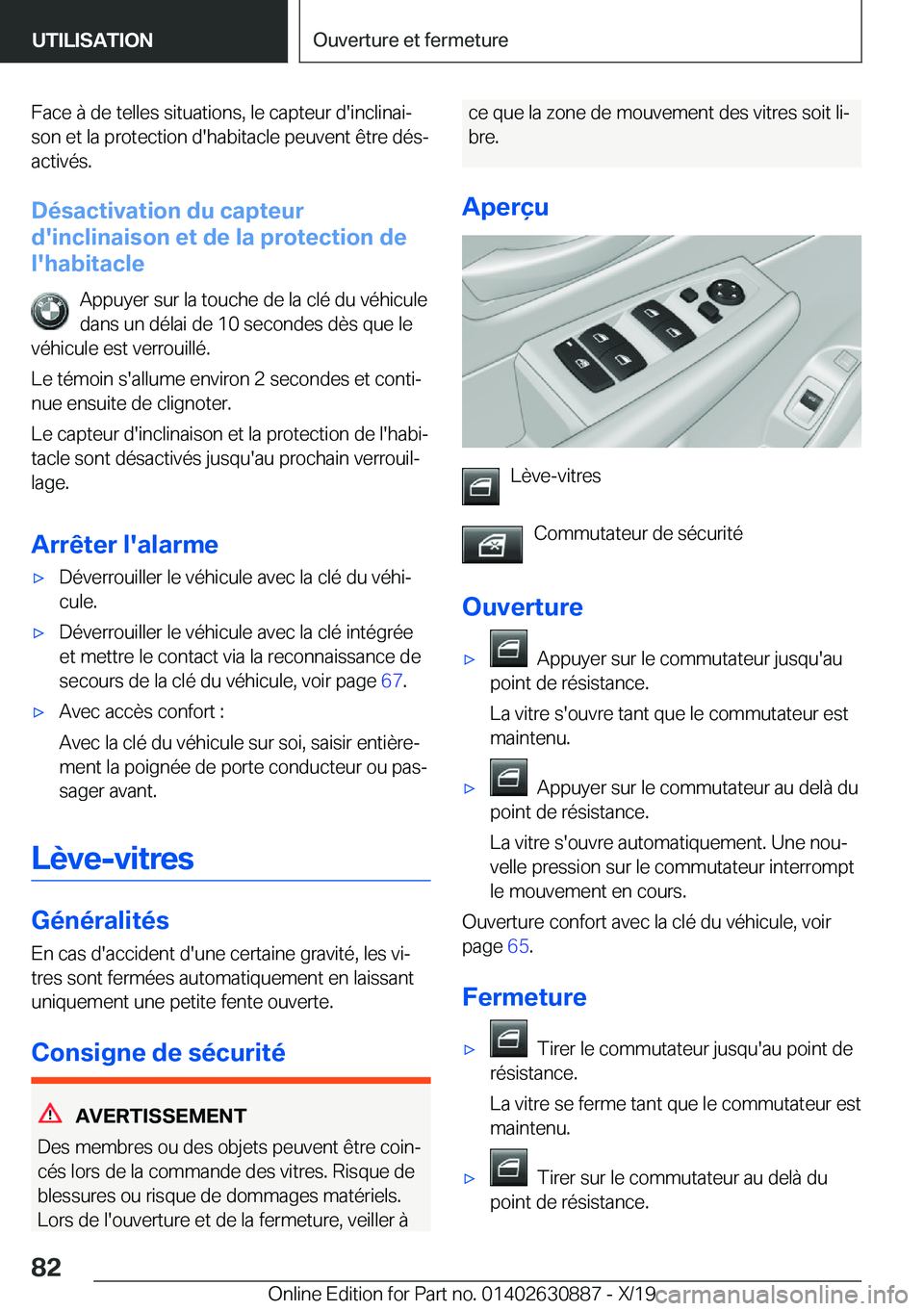 BMW X2 2020  Notices Demploi (in French) �F�a�c�e��