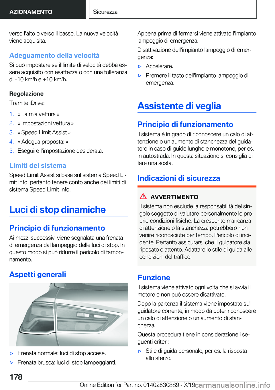 BMW X2 2020  Libretti Di Uso E manutenzione (in Italian) �v�e�r�s�o��l�'�a�l�t�o��o��v�e�r�s�o��i�l��b�a�s�s�o�.��L�a��n�u�o�v�a��v�e�l�o�c�i�t�