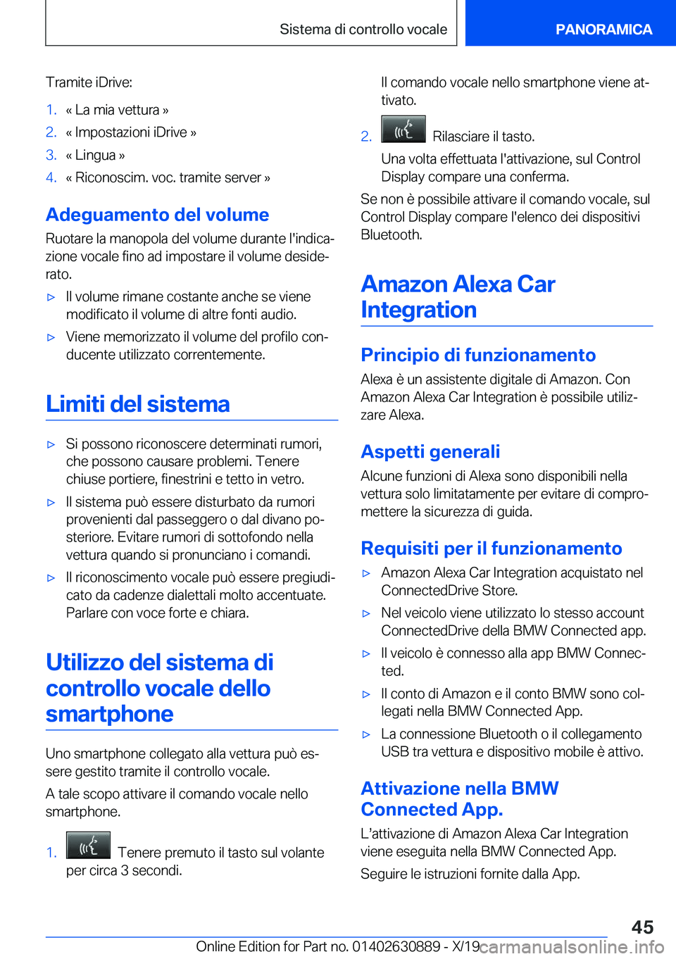 BMW X2 2020  Libretti Di Uso E manutenzione (in Italian) �T�r�a�m�i�t�e��i�D�r�i�v�e�:�1�.�«��L�a��m�i�a��v�e�t�t�u�r�a��{�2�.�«��I�m�p�o�s�t�a�z�i�o�n�i��i�D�r�i�v�e��{�3�.�«��L�i�n�g�u�a��{�4�.�«��R�i�c�o�n�o�s�c�i�m�.��v�o�c�.��t�r�a�m�i