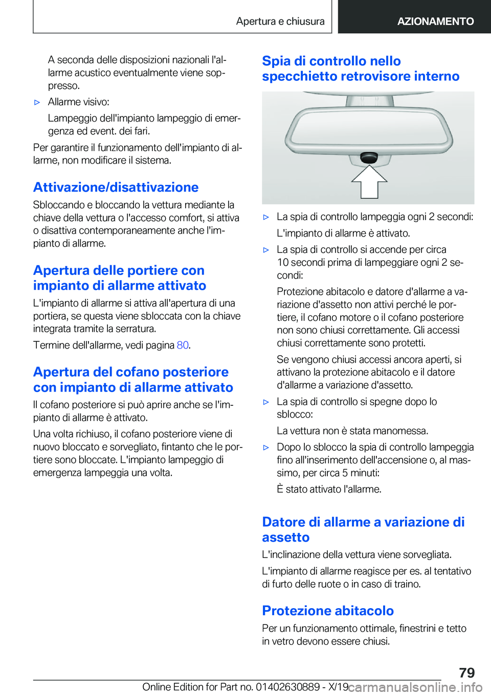 BMW X2 2020  Libretti Di Uso E manutenzione (in Italian) �A��s�e�c�o�n�d�a��d�e�l�l�e��d�i�s�p�o�s�i�z�i�o�n�i��n�a�z�i�o�n�a�l�i��l�'�a�lª
�l�a�r�m�e��a�c�u�s�t�i�c�o��e�v�e�n�t�u�a�l�m�e�n�t�e��v�i�e�n�e��s�o�pª
�p�r�e�s�s�o�.'x�A�l�l