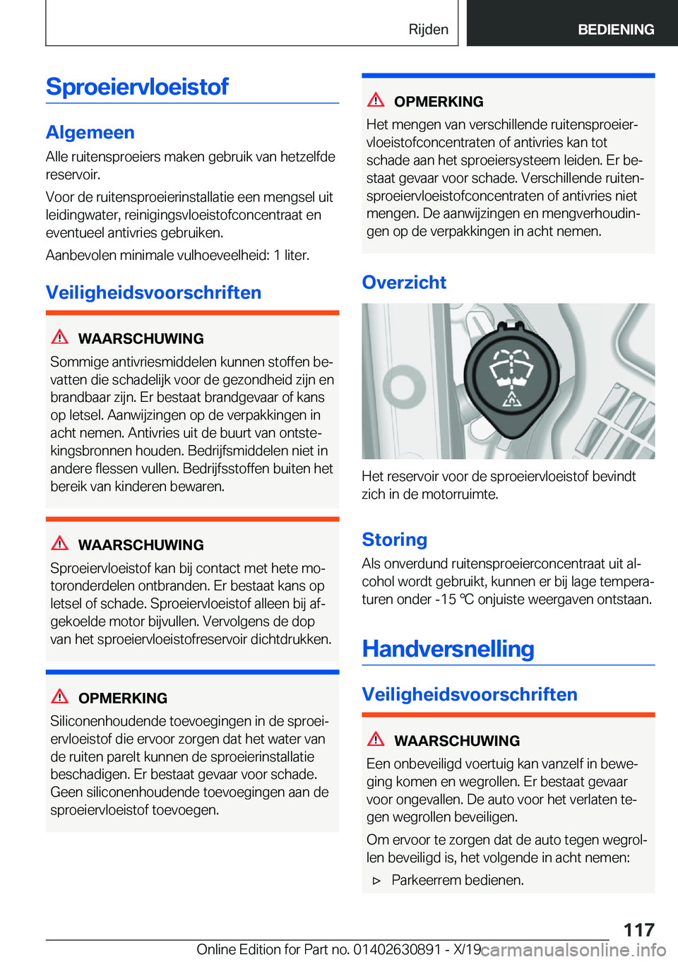 BMW X2 2020  Instructieboekjes (in Dutch) �S�p�r�o�e�i�e�r�v�l�o�e�i�s�t�o�f
�A�l�g�e�m�e�e�n
�A�l�l�e��r�u�i�t�e�n�s�p�r�o�e�i�e�r�s��m�a�k�e�n��g�e�b�r�u�i�k��v�a�n��h�e�t�z�e�l�f�d�e
�r�e�s�e�r�v�o�i�r�.
�V�o�o�r��d�e��r�u�i�t�e�n�s