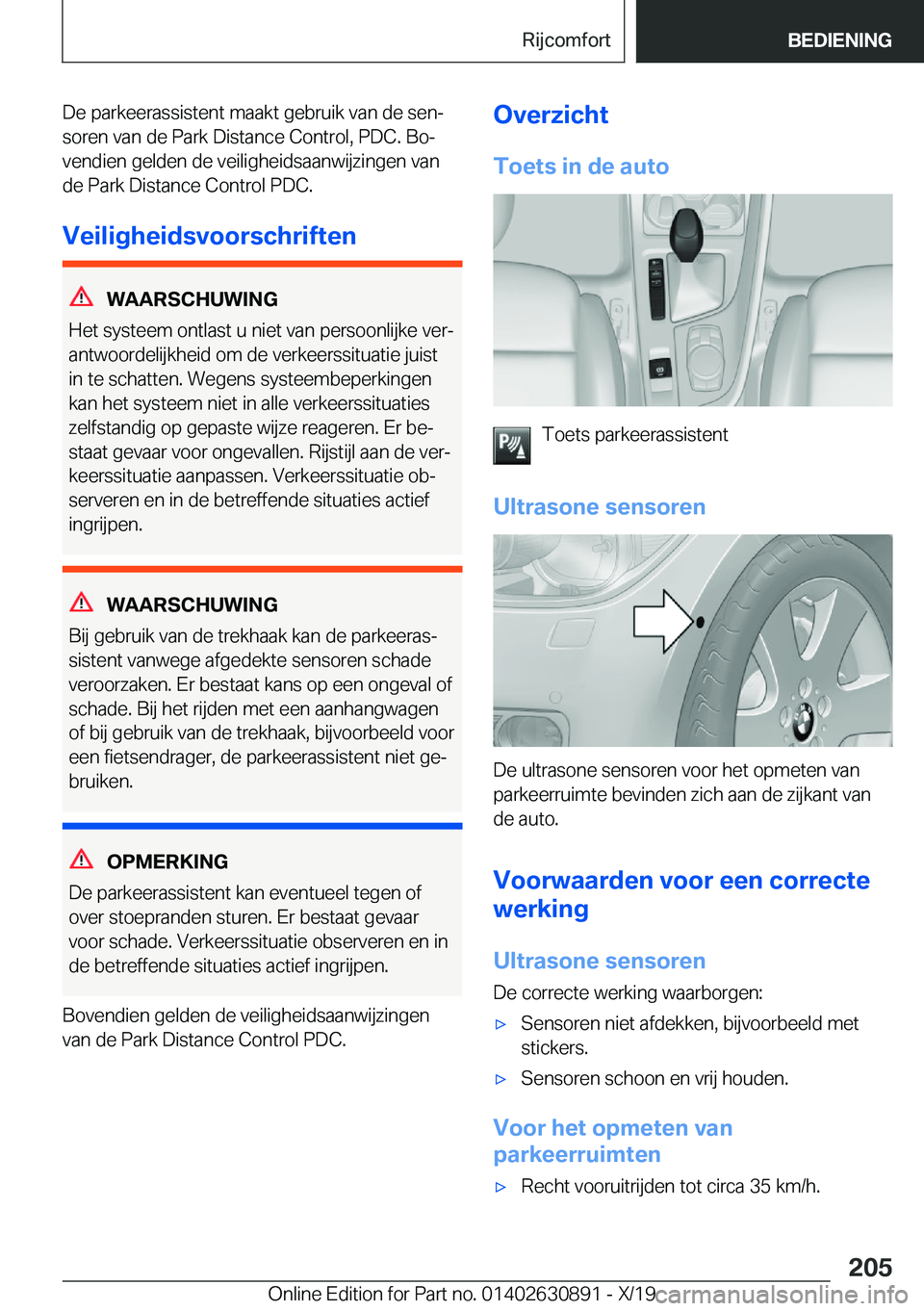 BMW X2 2020  Instructieboekjes (in Dutch) �D�e��p�a�r�k�e�e�r�a�s�s�i�s�t�e�n�t��m�a�a�k�t��g�e�b�r�u�i�k��v�a�n��d�e��s�e�nj�s�o�r�e�n��v�a�n��d�e��P�a�r�k��D�i�s�t�a�n�c�e��C�o�n�t�r�o�l�,��P�D�C�.��B�oj�v�e�n�d�i�e�n��g�e�l