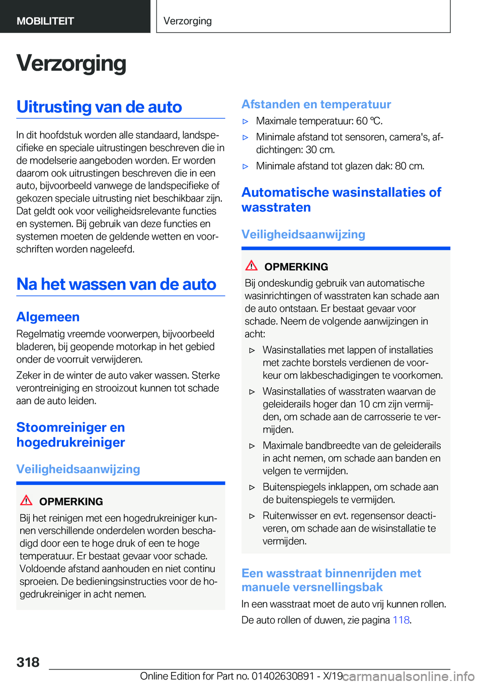 BMW X2 2020  Instructieboekjes (in Dutch) �V�e�r�z�o�r�g�i�n�g�U�i�t�r�u�s�t�i�n�g��v�a�n��d�e��a�u�t�o
�I�n��d�i�t��h�o�o�f�d�s�t�u�k��w�o�r�d�e�n��a�l�l�e��s�t�a�n�d�a�a�r�d�,��l�a�n�d�s�p�ej�c�i�f�i�e�k�e��e�n��s�p�e�c�i�a�l�e�