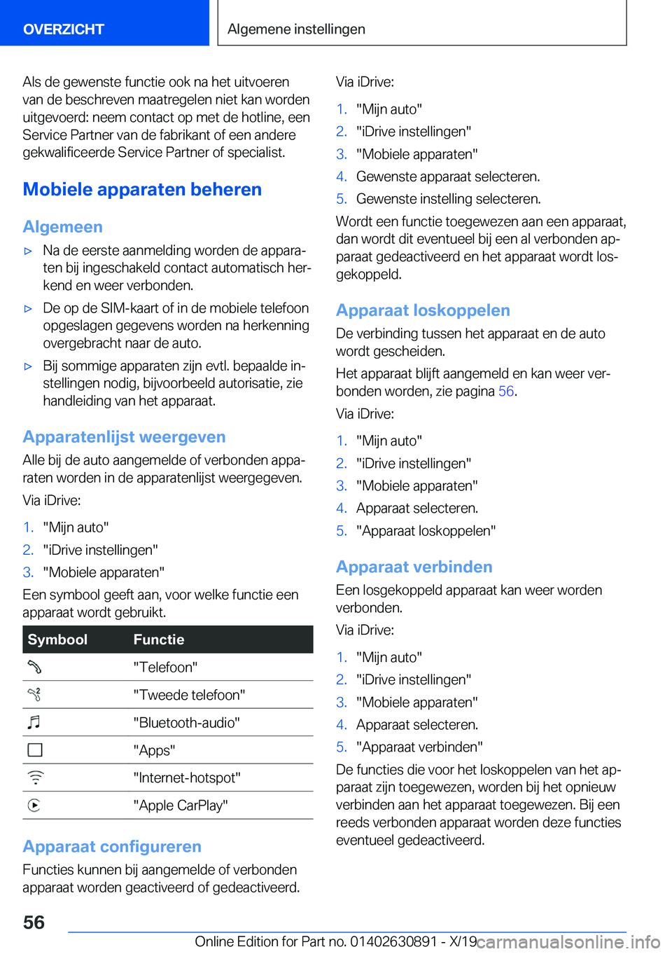 BMW X2 2020  Instructieboekjes (in Dutch) �A�l�s��d�e��g�e�w�e�n�s�t�e��f�u�n�c�t�i�e��o�o�k��n�a��h�e�t��u�i�t�v�o�e�r�e�n�v�a�n��d�e��b�e�s�c�h�r�e�v�e�n��m�a�a�t�r�e�g�e�l�e�n��n�i�e�t��k�a�n��w�o�r�d�e�n�u�i�t�g�e�v�o�e�r�d�: