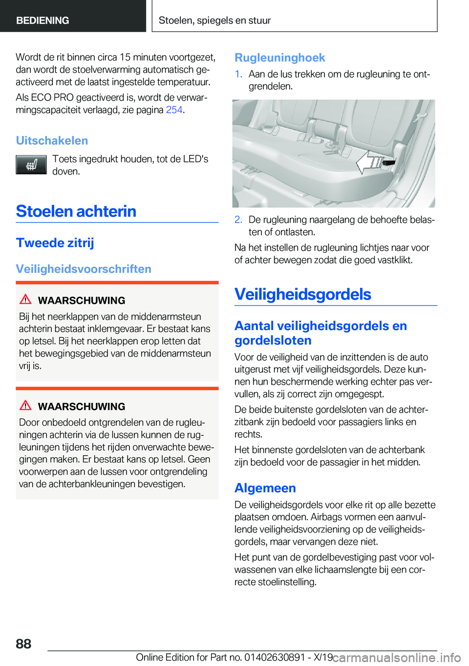 BMW X2 2020  Instructieboekjes (in Dutch) �W�o�r�d�t��d�e��r�i�t��b�i�n�n�e�n��c�i�r�c�a��1�5��m�i�n�u�t�e�n��v�o�o�r�t�g�e�z�e�t�,
�d�a�n��w�o�r�d�t��d�e��s�t�o�e�l�v�e�r�w�a�r�m�i�n�g��a�u�t�o�m�a�t�i�s�c�h��g�ej
�a�c�t�i�v�e�e