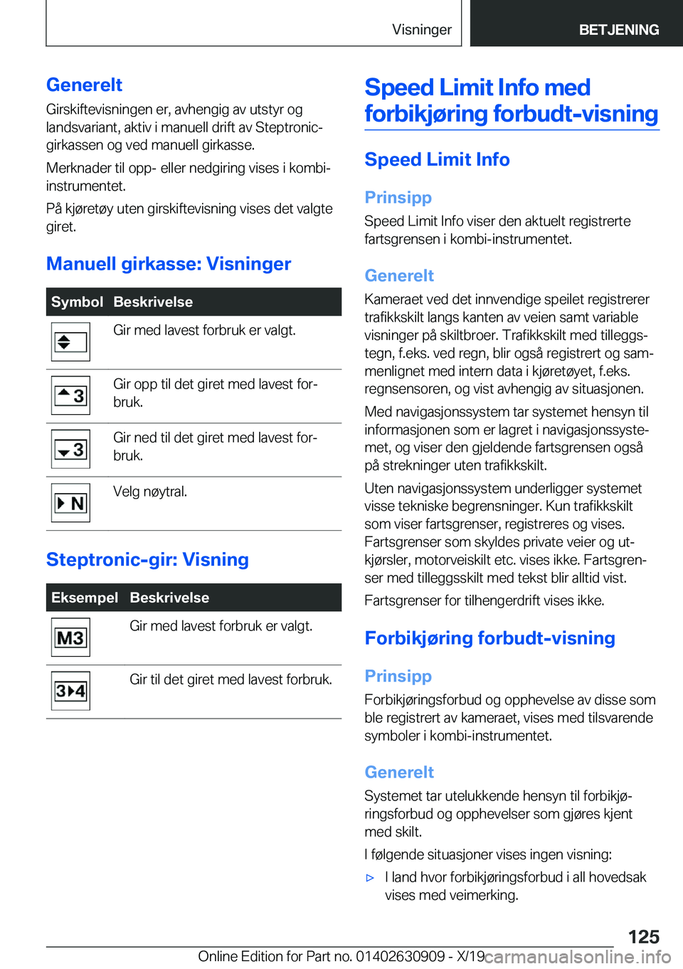 BMW X2 2020  InstruksjonsbØker (in Norwegian) �G�e�n�e�r�e�l�t�G�i�r�s�k�i�f�t�e�v�i�s�n�i�n�g�e�n��e�r�,��a�v�h�e�n�g�i�g��a�v��u�t�s�t�y�r��o�g
�l�a�n�d�s�v�a�r�i�a�n�t�,��a�k�t�i�v��i��m�a�n�u�e�l�l��d�r�i�f�t��a�v��S�t�e�p�t�r�o�n�