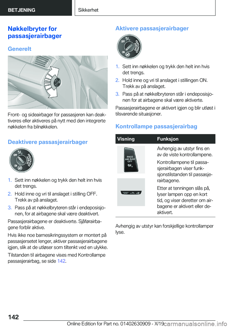 BMW X2 2020  InstruksjonsbØker (in Norwegian) �N�