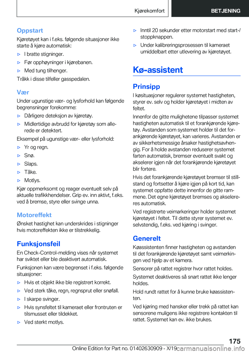 BMW X2 2020  InstruksjonsbØker (in Norwegian) �O�p�p�s�t�a�r�t
�K�j�