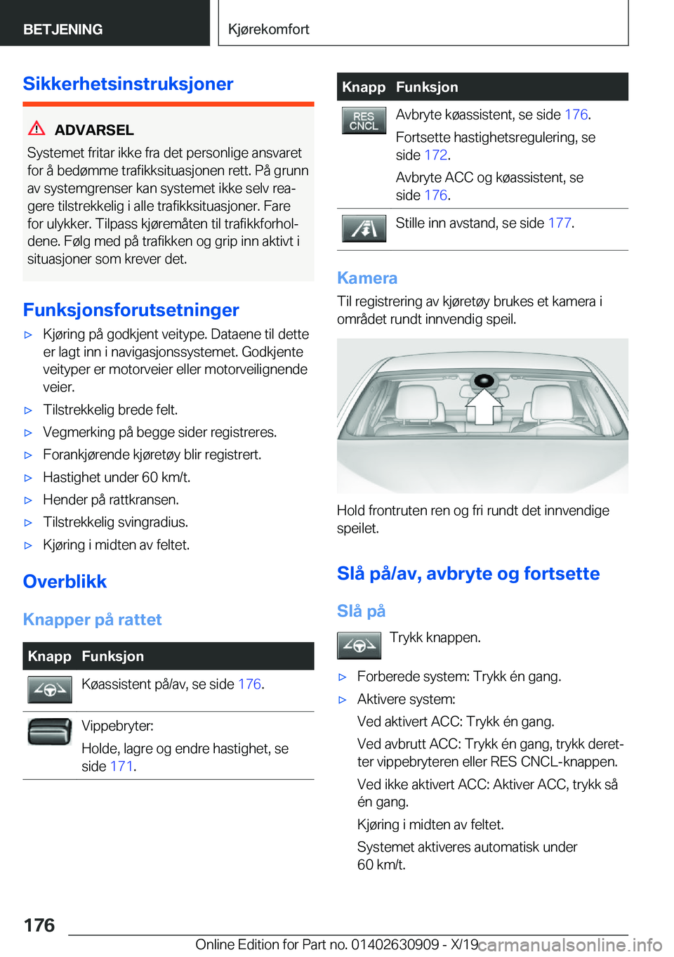 BMW X2 2020  InstruksjonsbØker (in Norwegian) �S�i�k�k�e�r�h�e�t�s�i�n�s�t�r�u�k�s�j�o�n�e�r
�A�D�V�A�R�S�E�L
�S�y�s�t�e�m�e�t��f�r�i�t�a�r��i�k�k�e��f�r�a��d�e�t��p�e�r�s�o�n�l�i�g�e��a�n�s�v�a�r�e�t
�f�o�r��å��b�e�d�