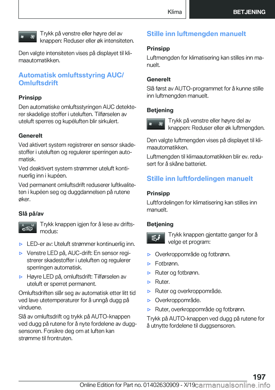 BMW X2 2020  InstruksjonsbØker (in Norwegian) �T�r�y�k�k��p�å��v�e�n�s�t�r�e��e�l�l�e�r��h�