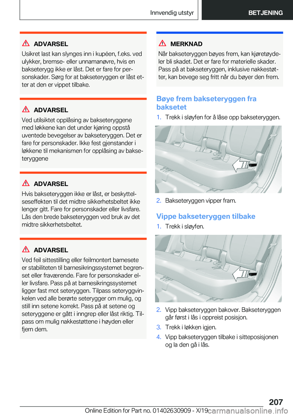 BMW X2 2020  InstruksjonsbØker (in Norwegian) �A�D�V�A�R�S�E�L
�U�s�i�k�r�e�t��l�a�s�t��k�a�n��s�l�y�n�g�e�s��i�n�n��i��k�u�p�