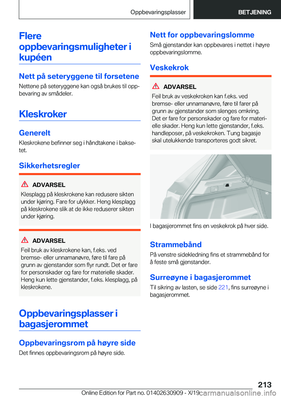 BMW X2 2020  InstruksjonsbØker (in Norwegian) �F�l�e�r�e
�o�p�p�b�e�v�a�r�i�n�g�s�m�u�l�i�g�h�e�t�e�r��i �k�u�p�