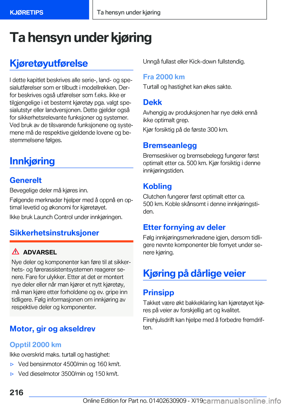 BMW X2 2020  InstruksjonsbØker (in Norwegian) �T�a��h�e�n�s�y�n��u�n�d�e�r��k�j�