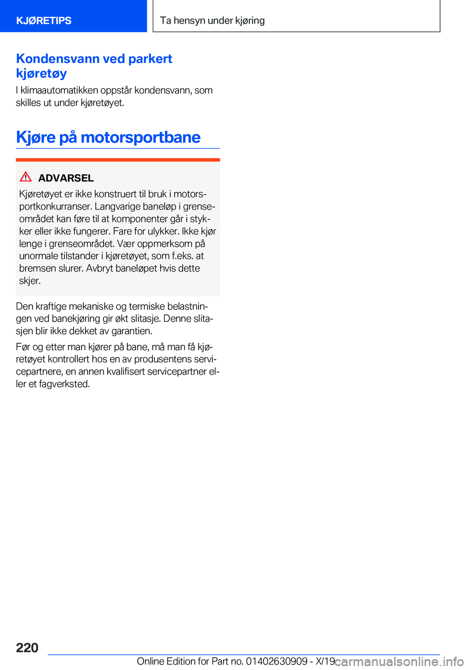 BMW X2 2020  InstruksjonsbØker (in Norwegian) �K�o�n�d�e�n�s�v�a�n�n��v�e�d��p�a�r�k�e�r�t
�k�j�