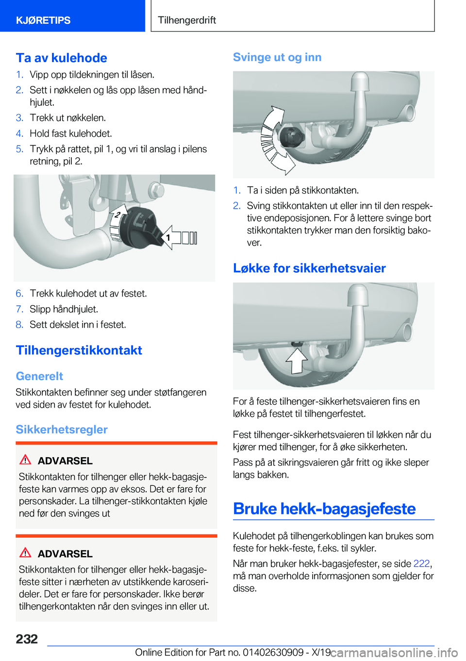 BMW X2 2020  InstruksjonsbØker (in Norwegian) �T�a��a�v��k�u�l�e�h�o�d�e�1�.�V�i�p�p��o�p�p��t�i�l�d�e�k�n�i�n�g�e�n��t�i�l��l�å�s�e�n�.�2�.�S�e�t�t��i��n�