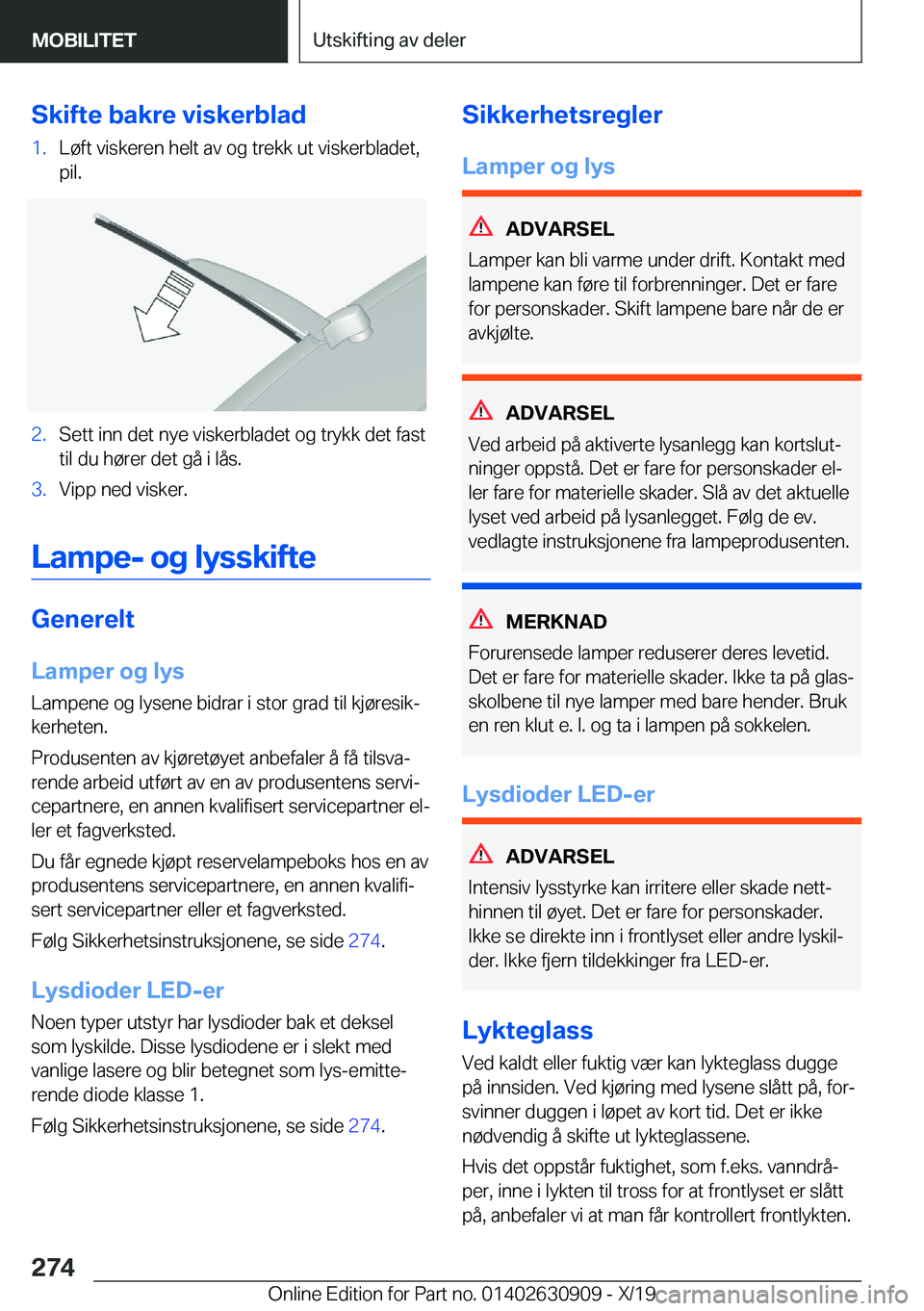 BMW X2 2020  InstruksjonsbØker (in Norwegian) �S�k�i�f�t�e��b�a�k�r�e��v�i�s�k�e�r�b�l�a�d�1�.�L�