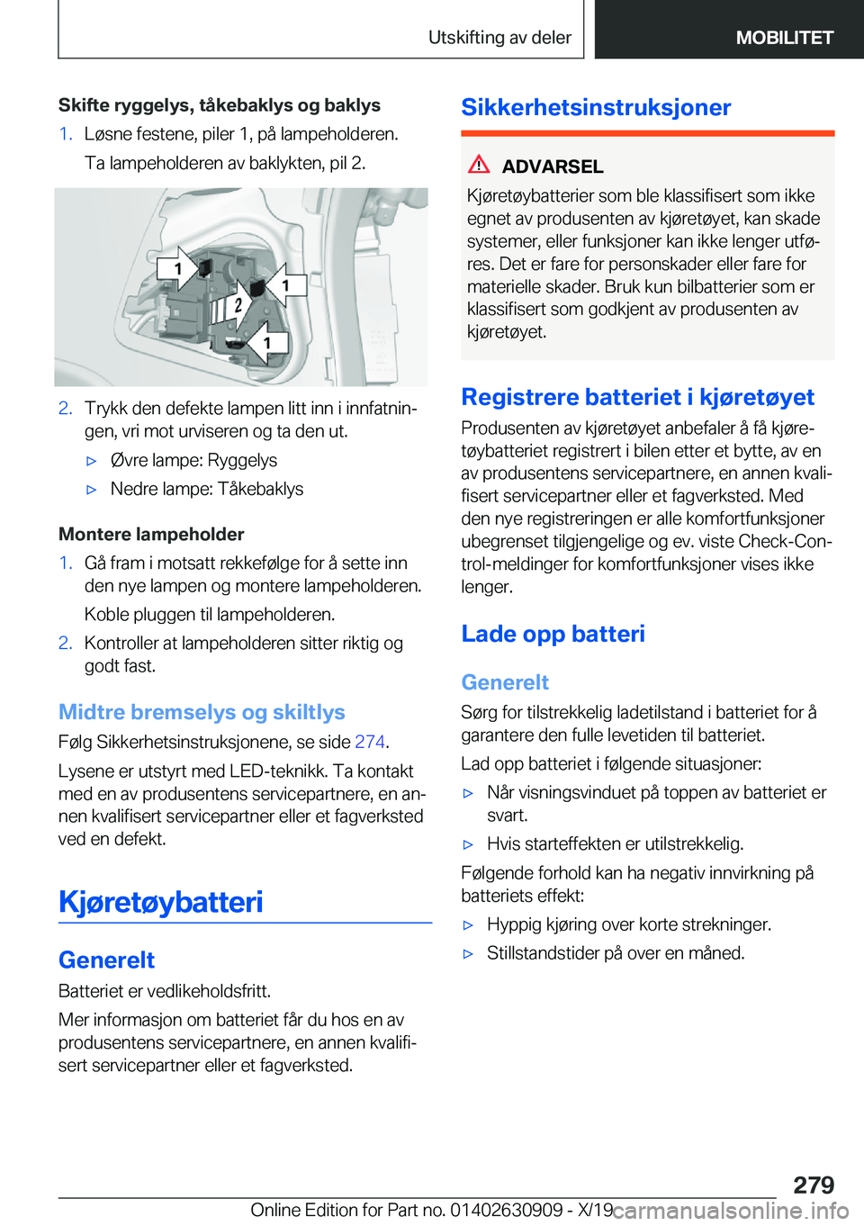 BMW X2 2020  InstruksjonsbØker (in Norwegian) �S�k�i�f�t�e��r�y�g�g�e�l�y�s�,��t�å�k�e�b�a�k�l�y�s��o�g��b�a�k�l�y�s�1�.�L�