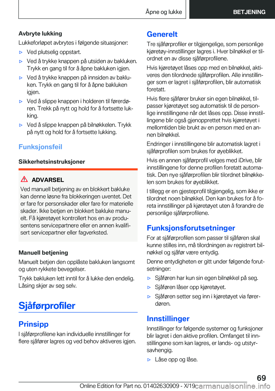 BMW X2 2020  InstruksjonsbØker (in Norwegian) �A�v�b�r�y�t�e��l�u�k�k�i�n�g
�L�u�k�k�e�f�o�r�l�