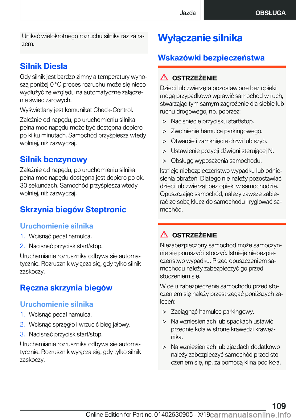 BMW X2 2020  Instrukcja obsługi (in Polish) �U�n�i�k�a�