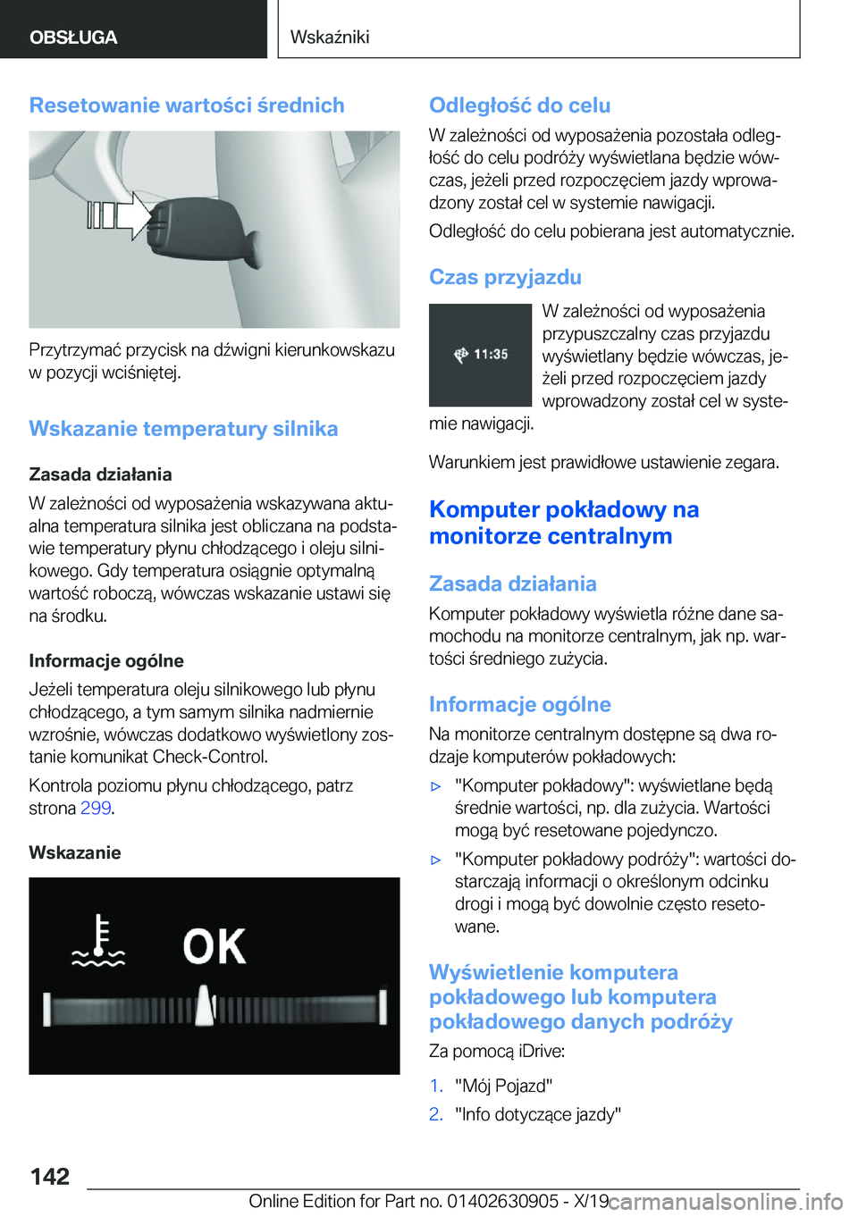 BMW X2 2020  Instrukcja obsługi (in Polish) �R�e�s�e�t�o�w�a�n�i�e��w�a�r�t�o�c�i��r�e�d�n�i�c�h
�P�r�z�y�t�r�z�y�m�a�