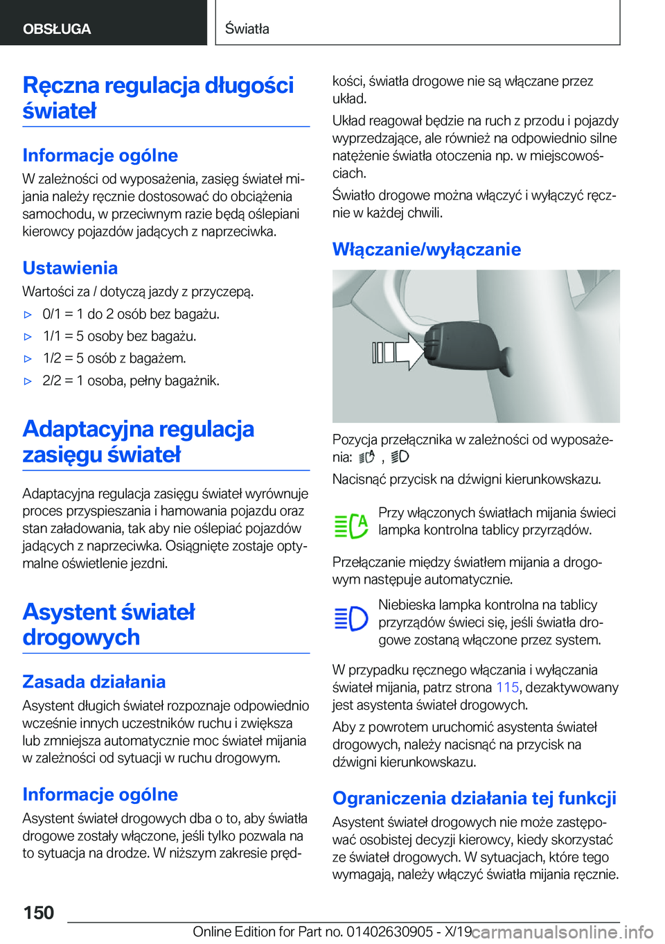 BMW X2 2020  Instrukcja obsługi (in Polish) �R�