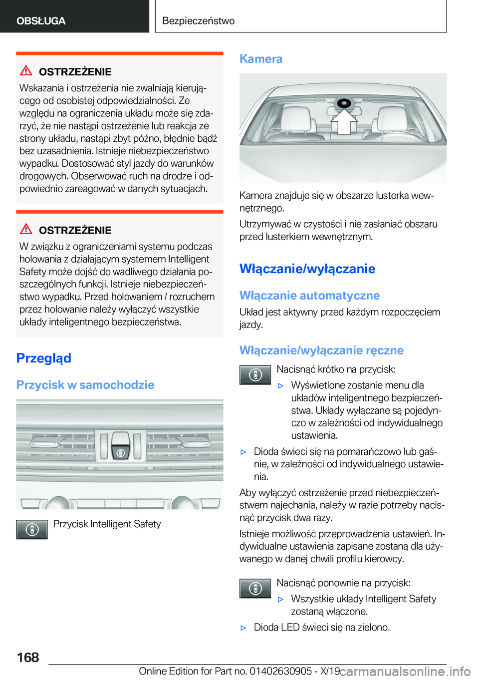 BMW X2 2020  Instrukcja obsługi (in Polish) �O�S�T�R�Z�E8�E�N�I�E
�W�s�k�a�z�a�n�i�a��i��o�s�t�r�z�e9�e�n�i�a��n�i�e��z�w�a�l�n�i�a�j�