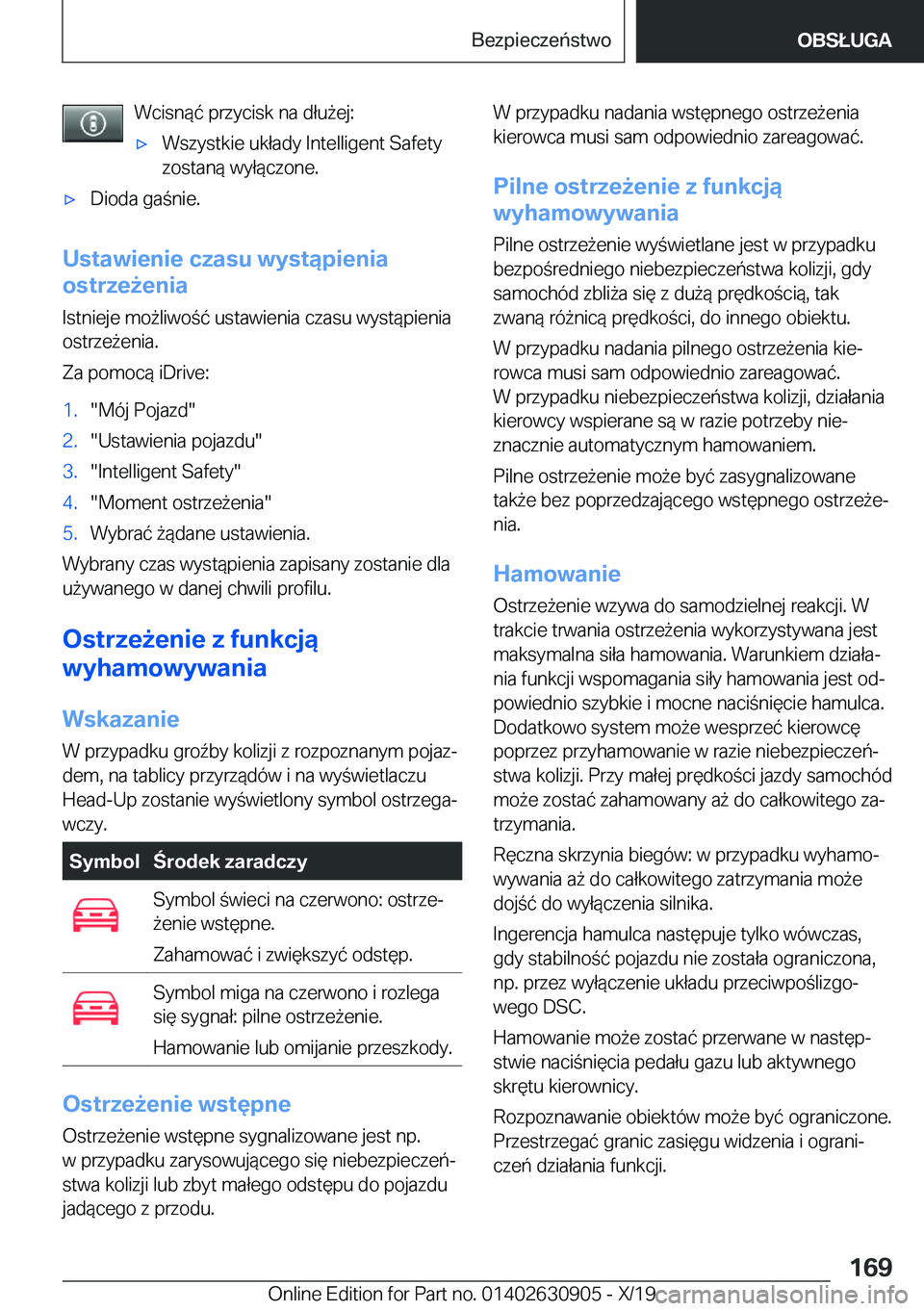 BMW X2 2020  Instrukcja obsługi (in Polish) �W�c�i�s�n�