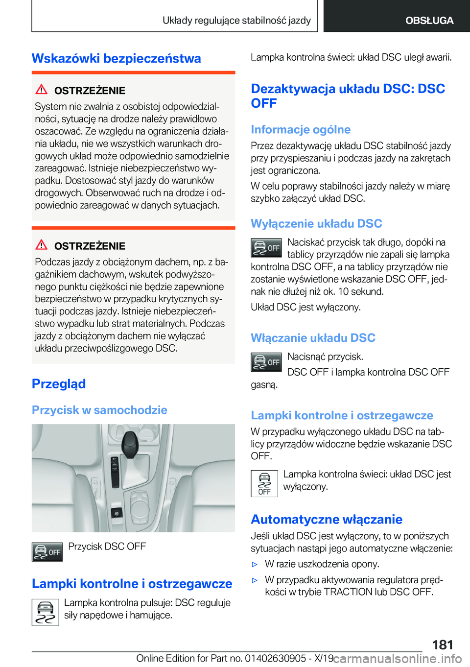 BMW X2 2020  Instrukcja obsługi (in Polish) �W�s�k�a�z�
