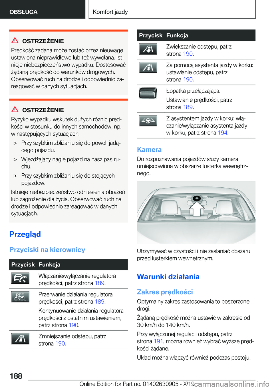 BMW X2 2020  Instrukcja obsługi (in Polish) �O�S�T�R�Z�E8�E�N�I�E
�P�r�