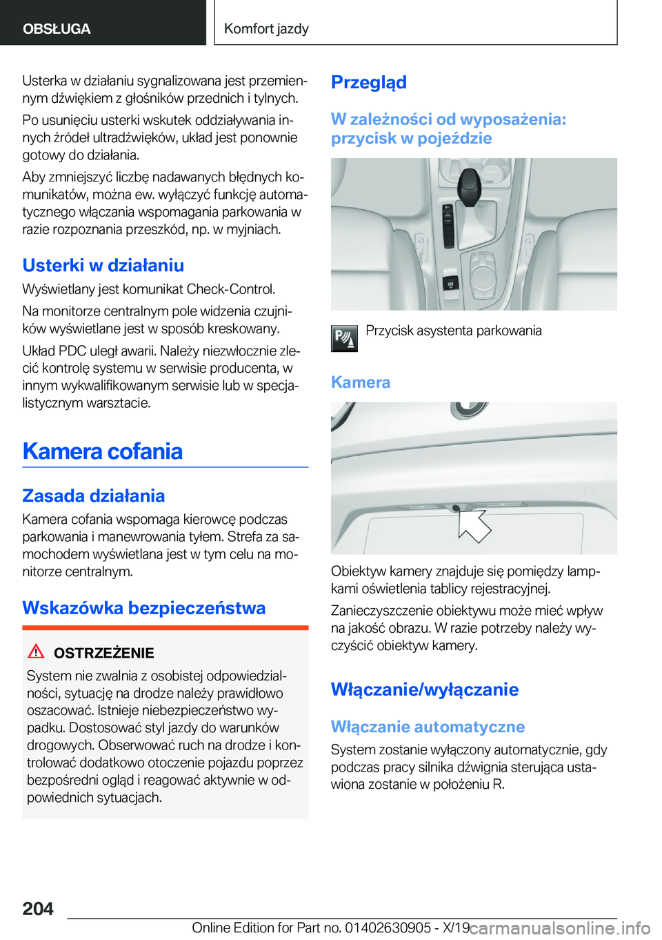 BMW X2 2020  Instrukcja obsługi (in Polish) �U�s�t�e�r�k�a��w��d�z�i�a�ł�a�n�i�u��s�y�g�n�a�l�i�z�o�w�a�n�a��j�e�s�t��p�r�z�e�m�i�e�nj�n�y�m��d7�w�i�