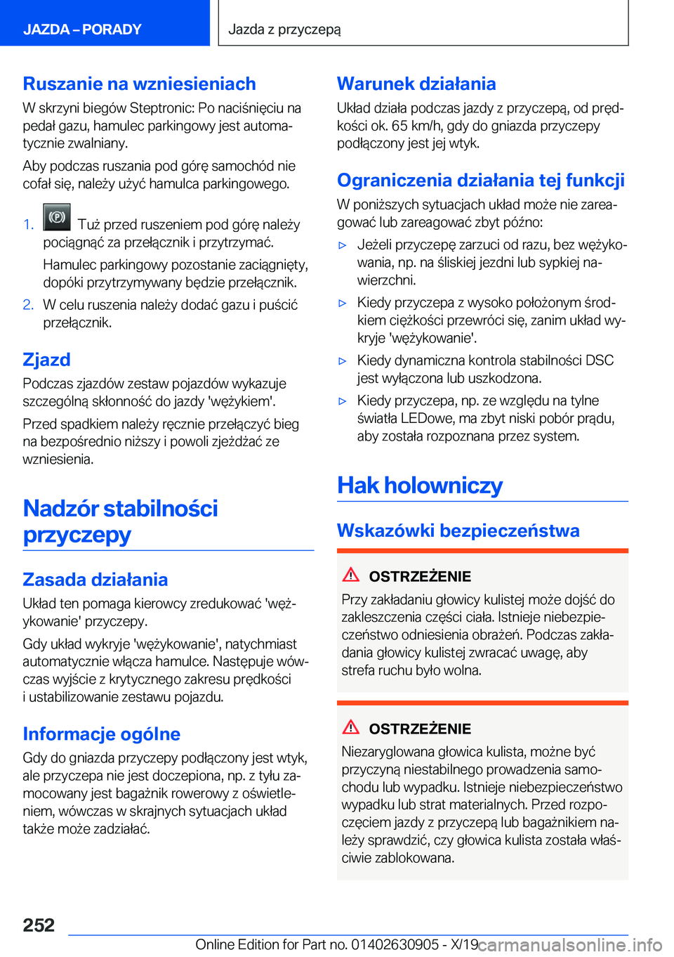 BMW X2 2020  Instrukcja obsługi (in Polish) �R�u�s�z�a�n�i�e��n�a��w�z�n�i�e�s�i�e�n�i�a�c�h
�W��s�k�r�z�y�n�i��b�i�e�g�